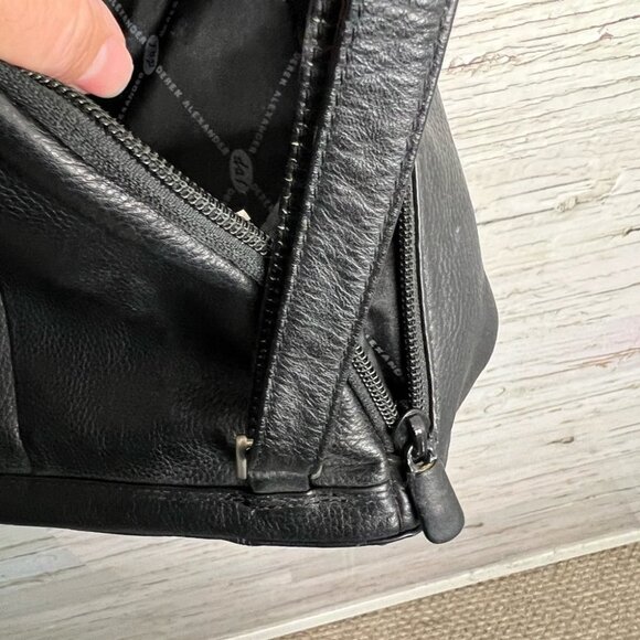 DEREK ALEXANDER  Leather Sling Backpack Zip Straps - Picture 8 of 15